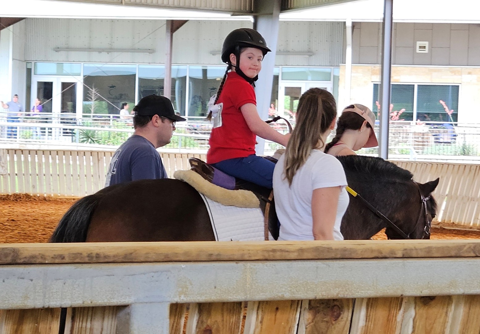 Chloe riding a horse